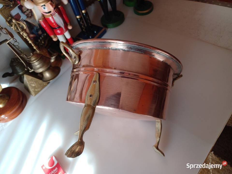 Duży miedziany skandynawski kocioł donica wielkopolskie Poznań