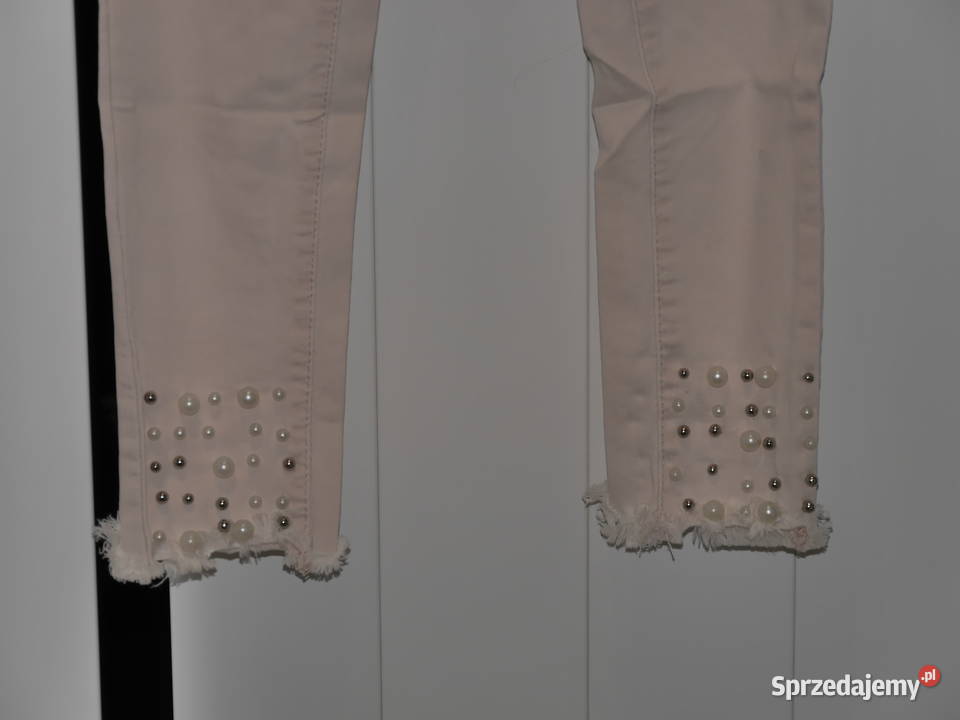 Elegants Deluxe spodnie rurki perełki 34 XS Wrocław