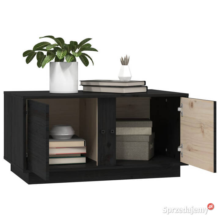 Stolik kawowy czarny 80x50x40 lite drewno mazowieckie Warszawa