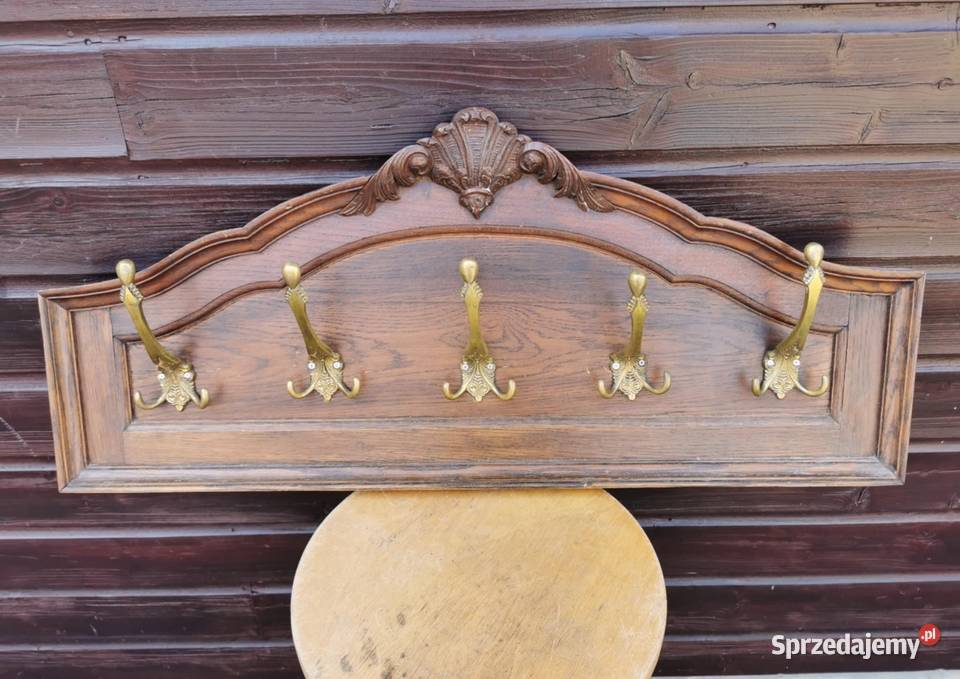 Wieszak drewniany stylowy ścienny Retro Vintage