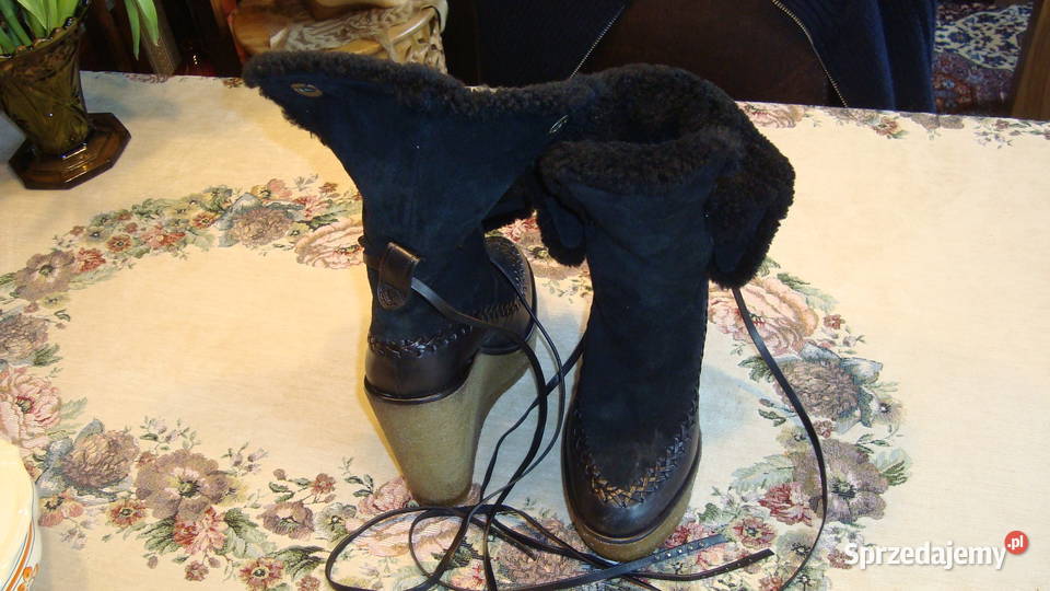 Botki na koturnie COACH York USA inna