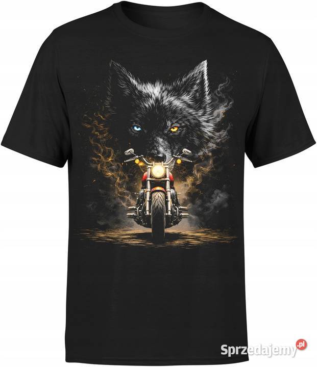 Tshirt z motocyklowa wilkiem Szczecin