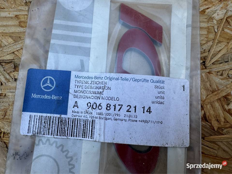 Napis emblemat znaczek Mercedes sprinter W906 wielkopolskie Międzychód