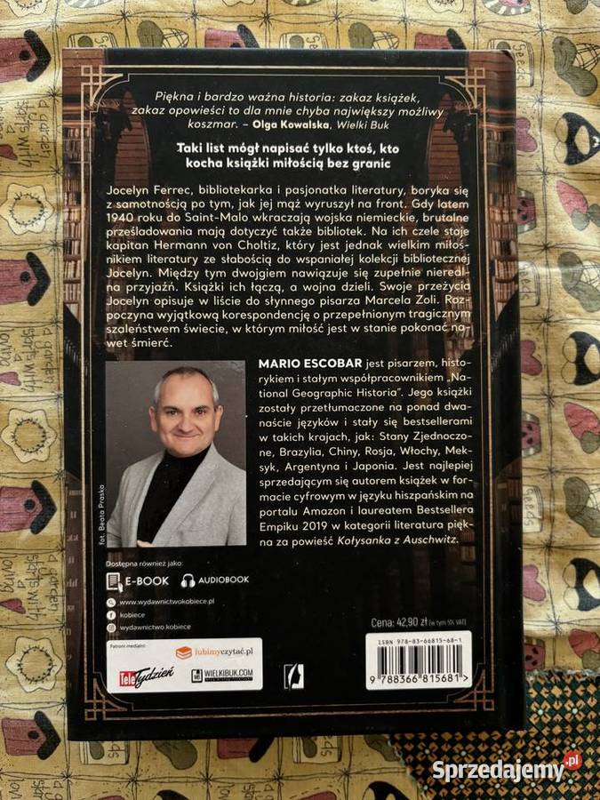 Mario Escobar Bibliotekarka z SaintMalo Mysłowice sprzedam