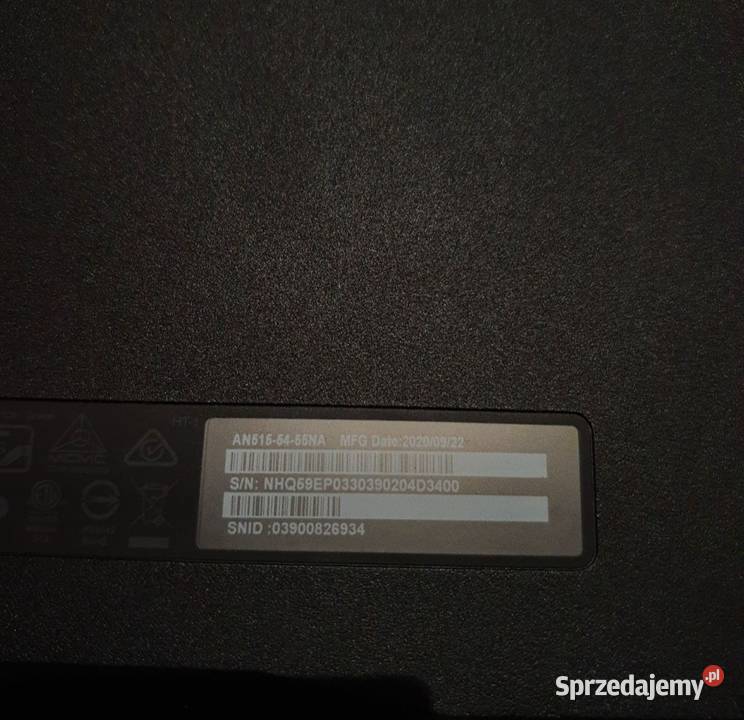 Laptop Acer Nitro 5 < 80 śląskie Bytom sprzedam