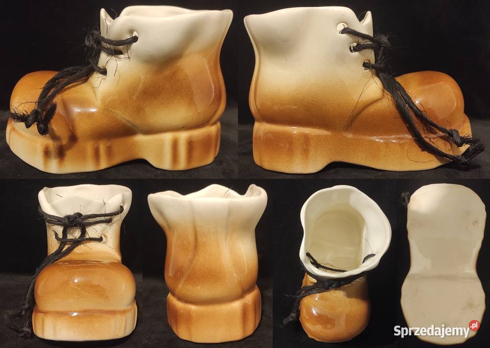 But porcelanowy but z porcelany fajans duży old