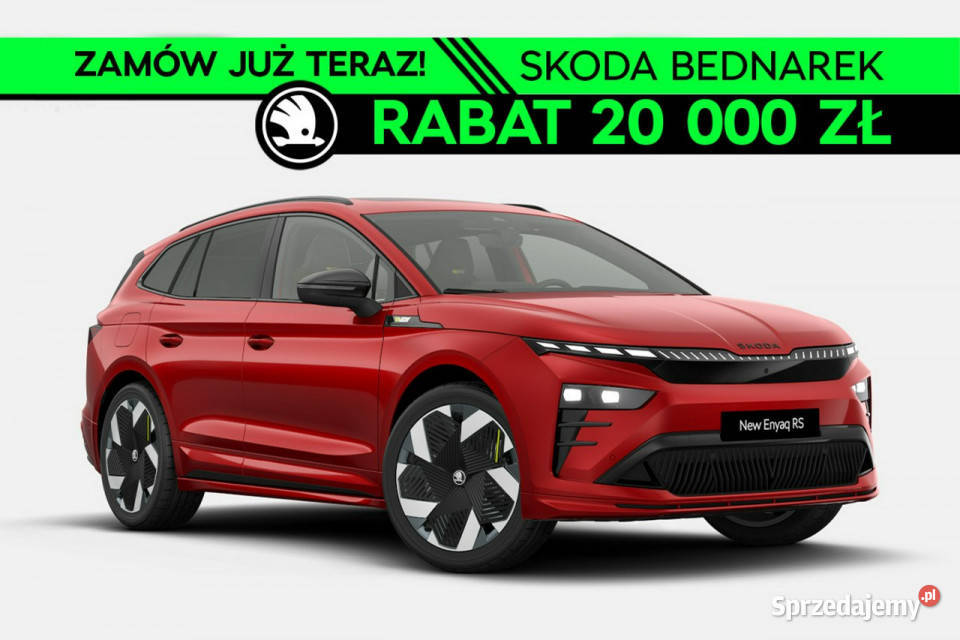 koda Enyaq Enyaq RS 84 kWh 340 czerwony Łódź