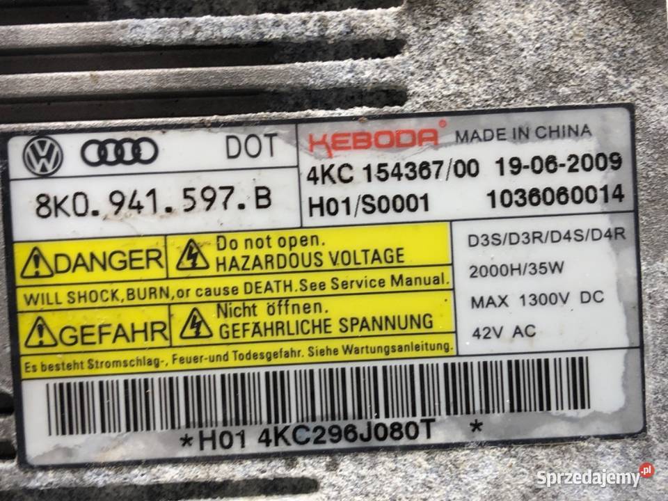 PRZETWORNICA XENON AUDI Q7 4L 8K0941597B 0616