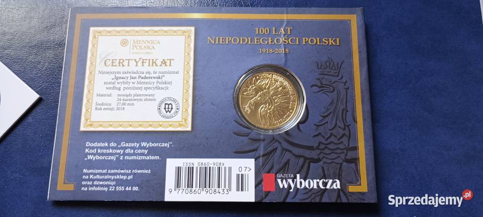 Stare monety Medal Paderewski Polska 60 Antyki, Sztuka, Kolekcje Lesko