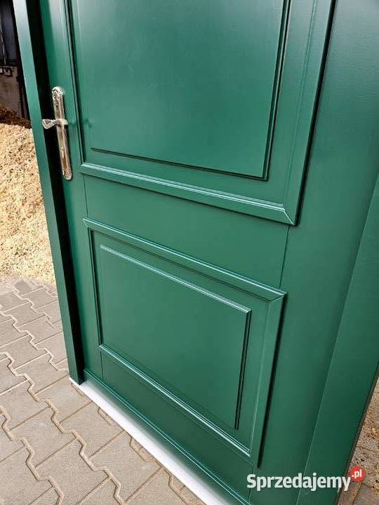 Drzwi DŁUGOSZ zewnętrzne RAL6005 zieleń mchu Gliwice