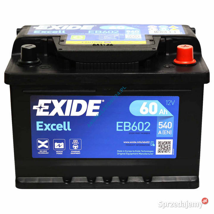 Akumulator Exide Excell 60Ah 540A Szydłowiec