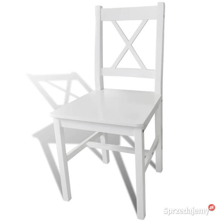 Krzesła stołowe 4 białe drewno sosnowe WM241511 Warszawa sprzedam