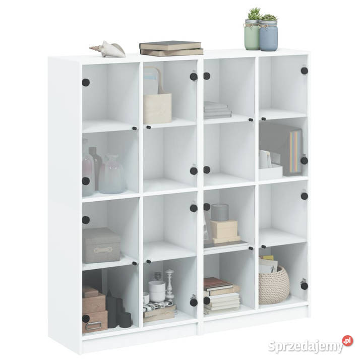 Biblioteczka z drzwiczkami biała 136x37x142 Warszawa