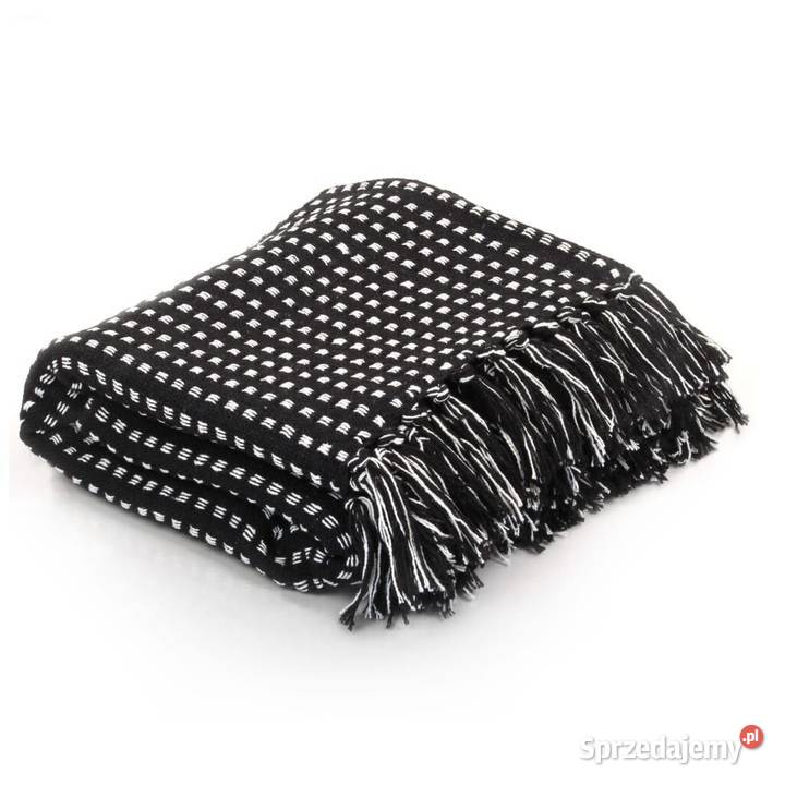 awełniana narzuta w kratkę 160 x 210 Koce i narzuty