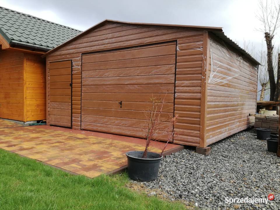 Drewnopodobny Garaż Blaszany Złoty Dąb Garaże Wschowa sprzedam