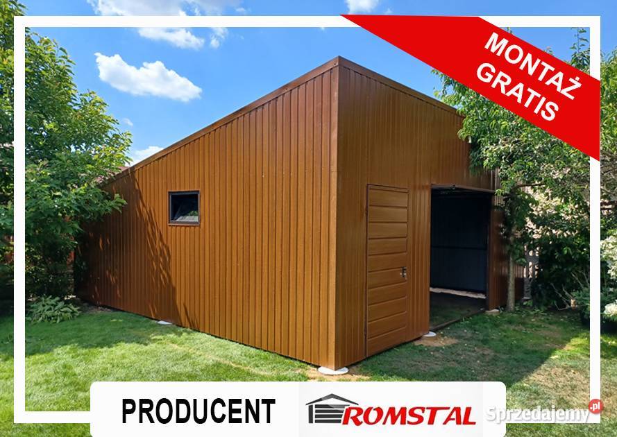 Garaż Blaszany 7x7 Drewnopodobny Wiata GARAŻE Sprzedaż Nieruchomości Wodzisław Śląski sprzedam