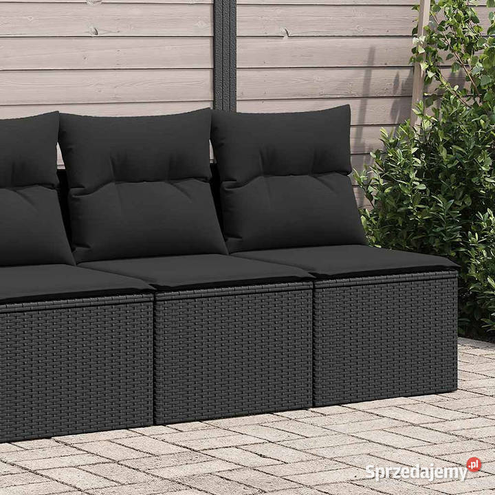4cz sofa ogrodowa z poduszkami czarny rattan PE Dom i Ogród mazowieckie Warszawa