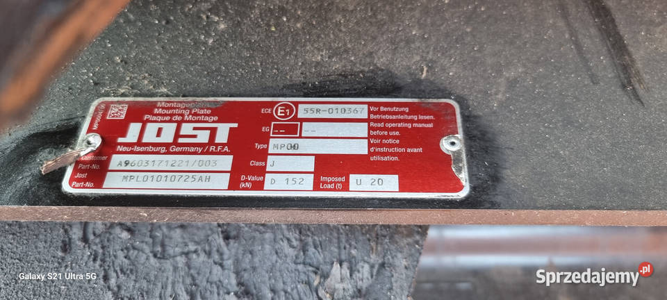 Sprzedam siodło JOST 150mm mazowieckie Ostrów Mazowiecka sprzedam