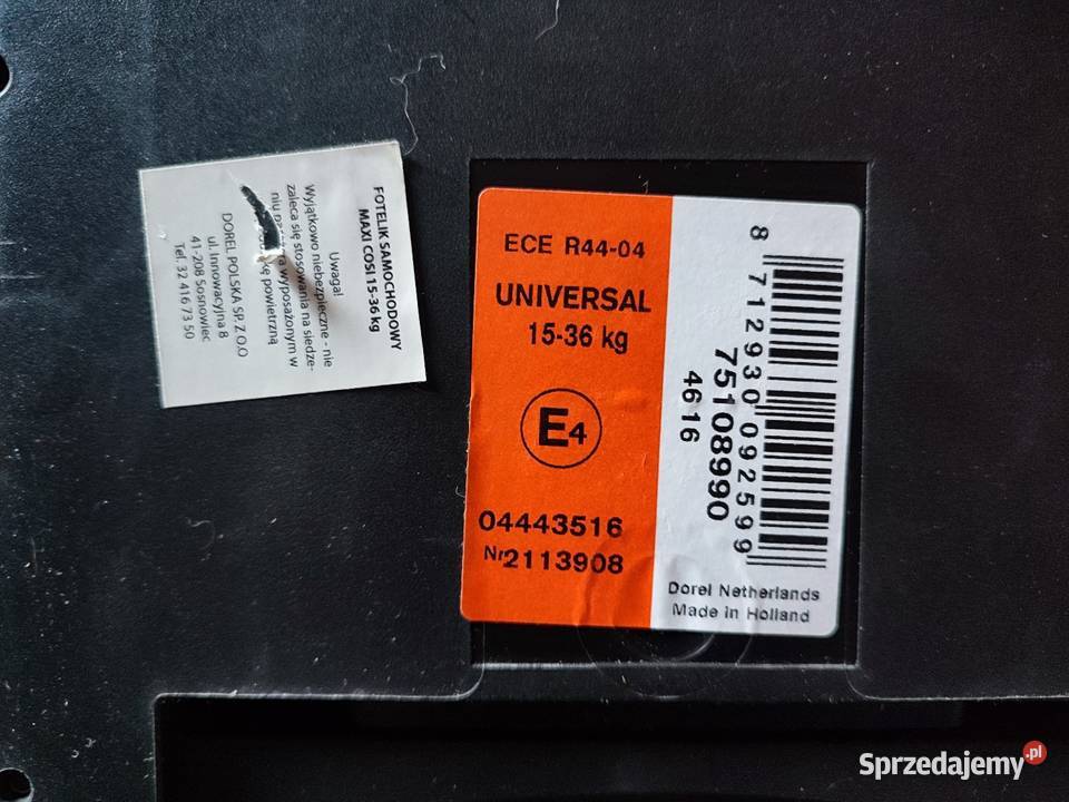 Sprzedam fotelik MaxiCosi Rodi AirProtect Dąbrowa Górnicza sprzedam