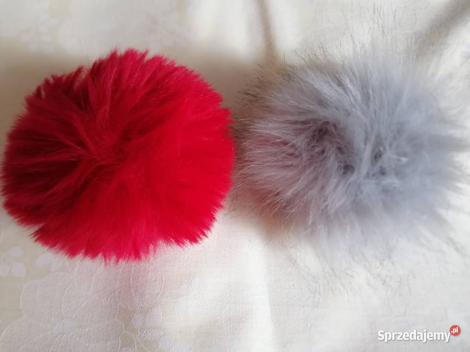 Pompon do czapki eco futro średnica 10Dwa Łódź