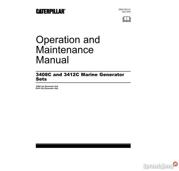 Caterpillar 3408C 3412C silnik instrukcja świętokrzyskie Kielce sprzedam