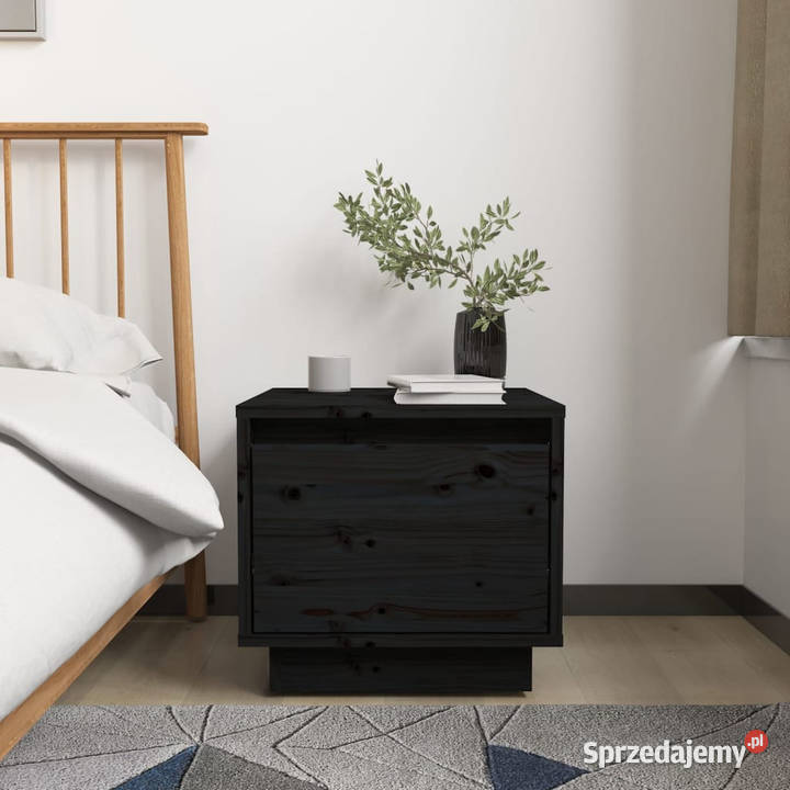 Szafki nocne 2 czarne 35x34x32 lite drewno mazowieckie Warszawa sprzedam