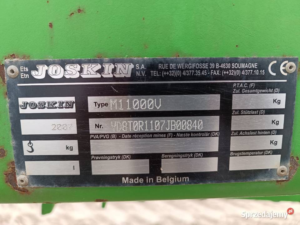 Rozrzutnik Joskin Tornado M11000v nieuszkodzony Suwałki