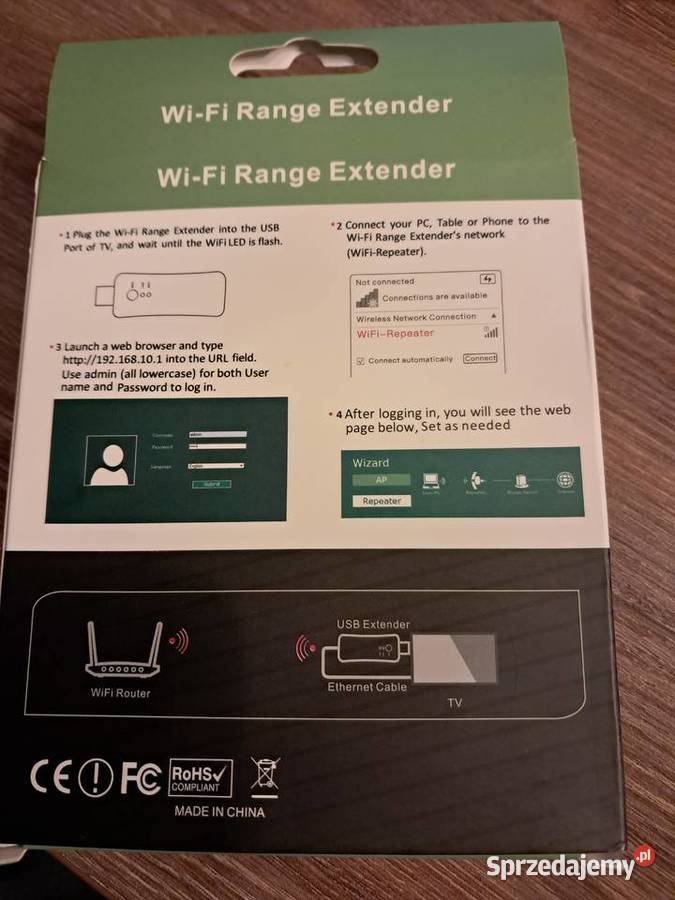 2 Uniwersalny adapter WiFi WPS 300Mbps WiFi RJ45 Sandomierz