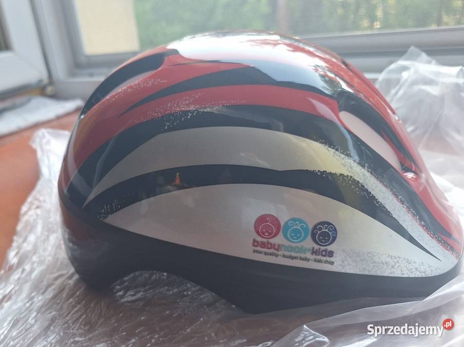 Kask rowerowy młodzieżowy 5254 czarno czerwony mazowieckie