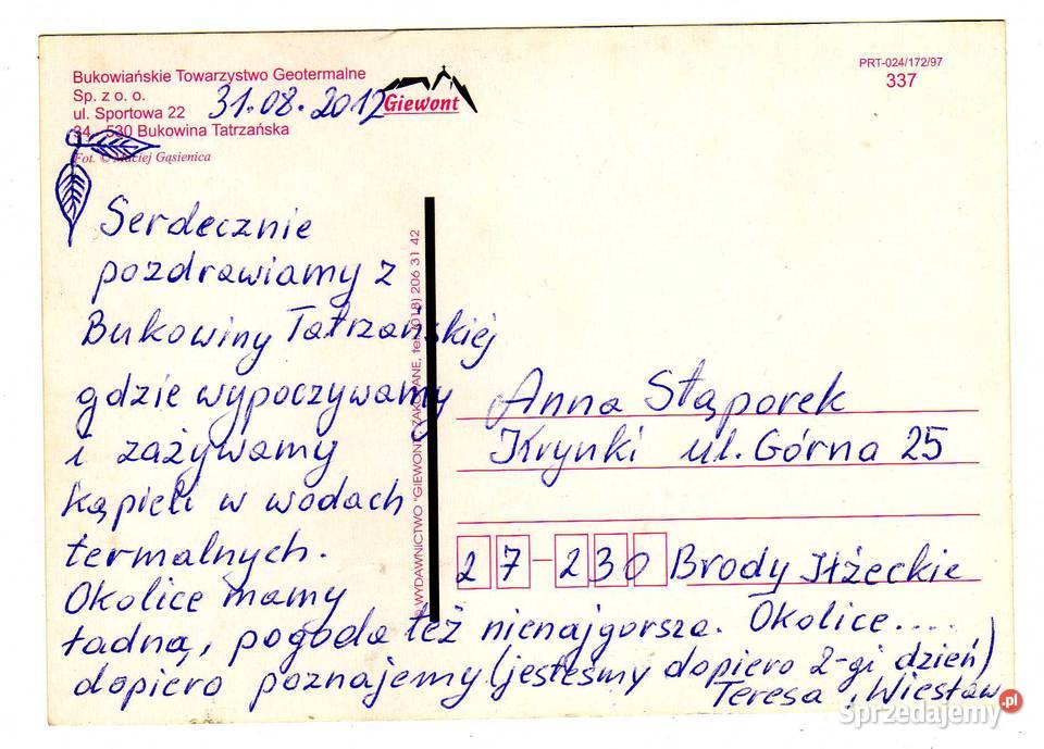 BUKOWINA TATRZAŃSKA POCZTÓWKA WIELOWIDOKOWA