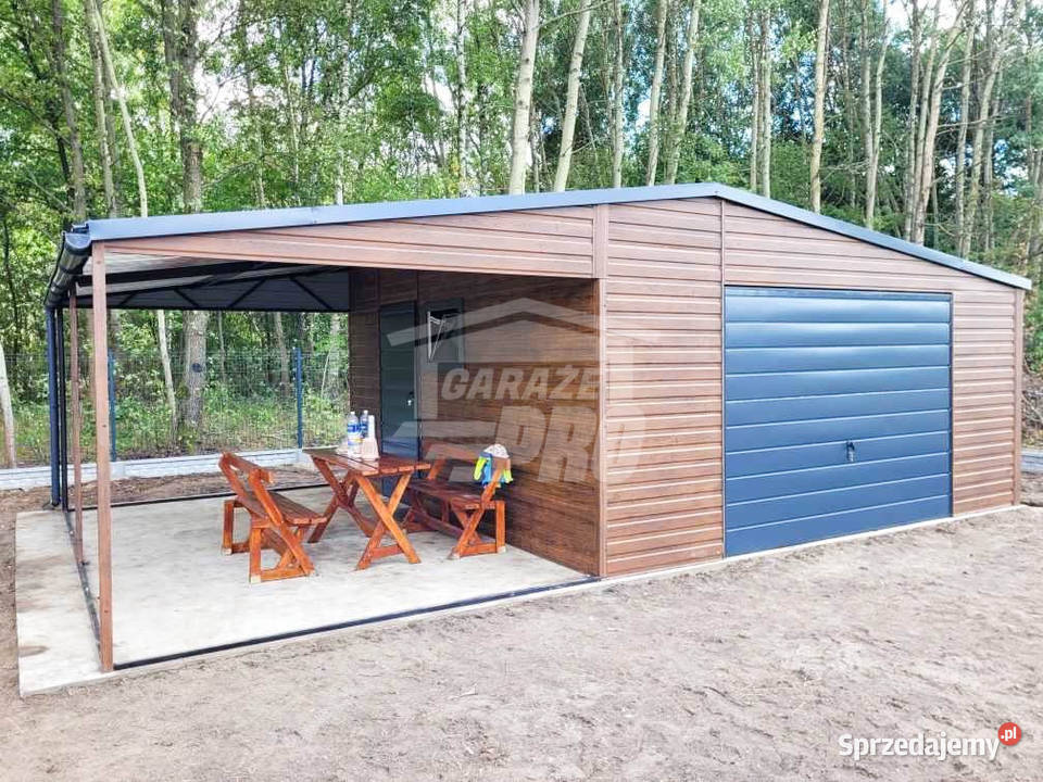 Garaż blaszany 5x5 wiata Brama GP211 Domki narzędziowe Wrocław