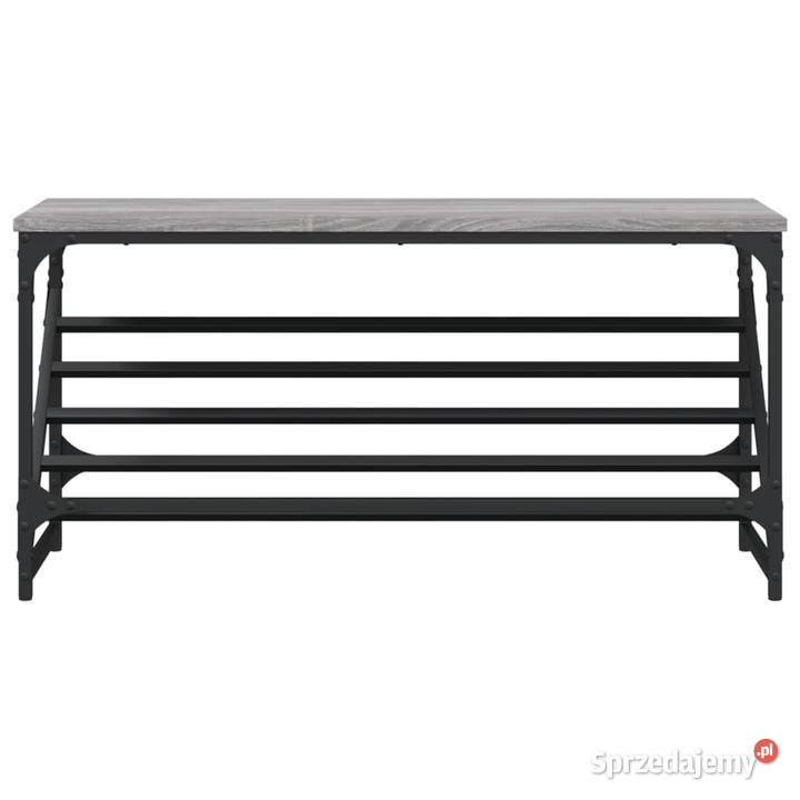 Stojak na buty szary dąb sonoma 90x30x45