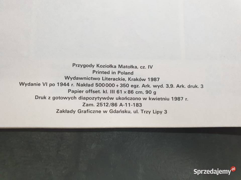 4ta Księga Przygód Koziołka Matołka 1987 stan Komiksy Gdynia sprzedam