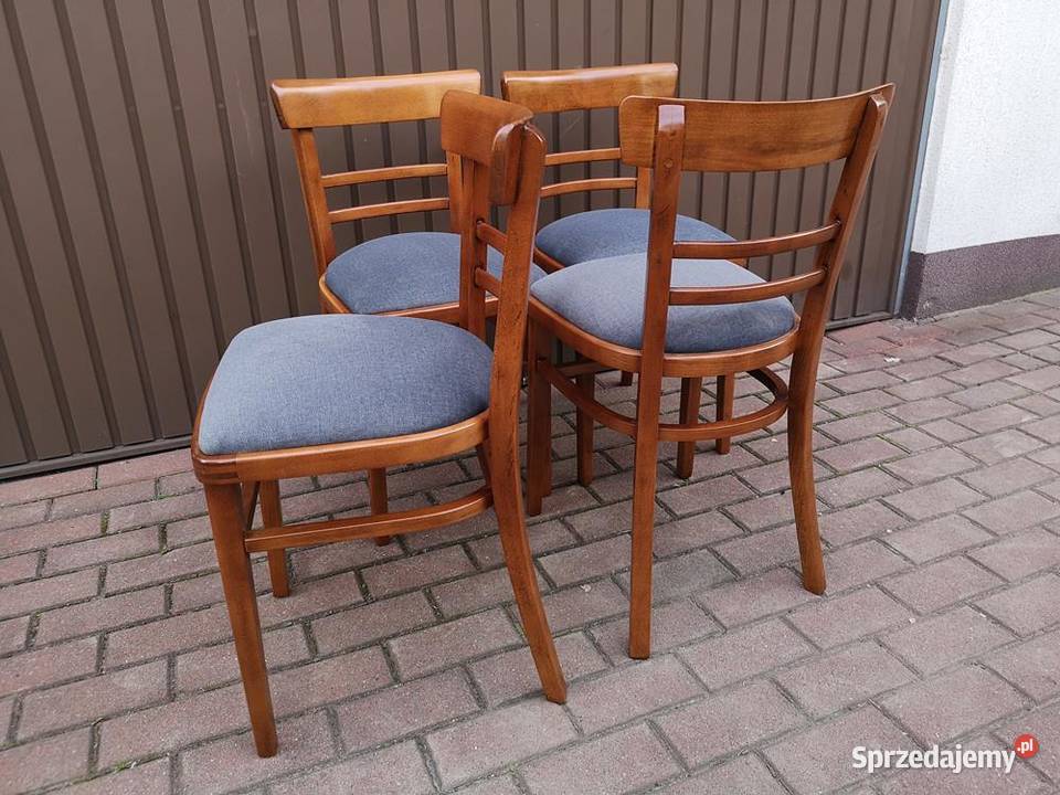 Krzesła PRL Vintage Komplet 4 Sztuki Renowacji Swarzędz