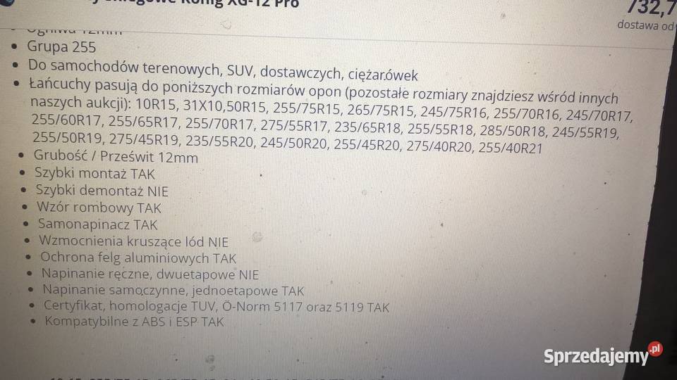 łańcuchy śniegowe Thule koła 161718 Nowe Nowy Dwór Mazowiecki