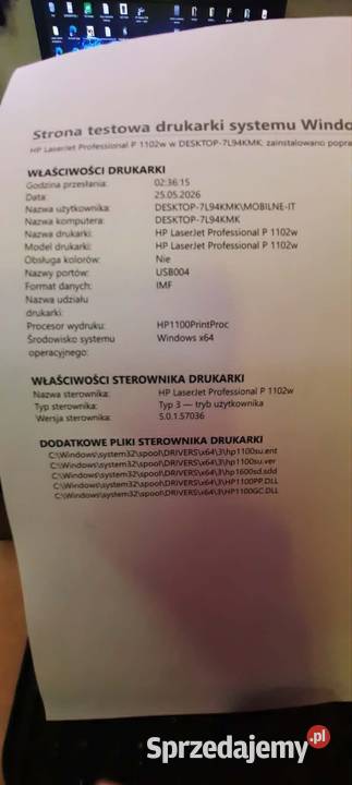 Drukarka jednofunkcyjna laserowa mono HP Poznań