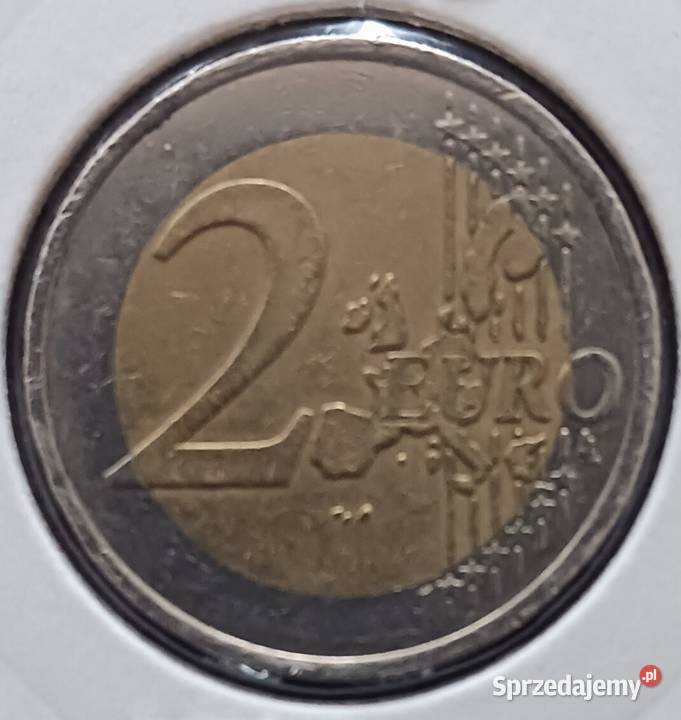 2 Euro Francja 2001 r przesunięcie stempla Konin