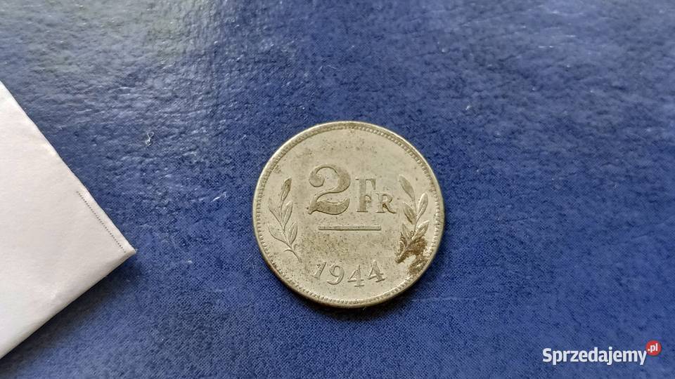 Stare monety 2 frank 1944 Belgia Numizmatyka sprzedam