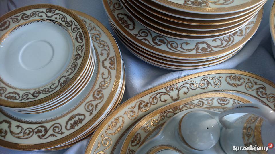 Porcelana serwis obiadowy kawowy 51 zdobiony Gdańsk