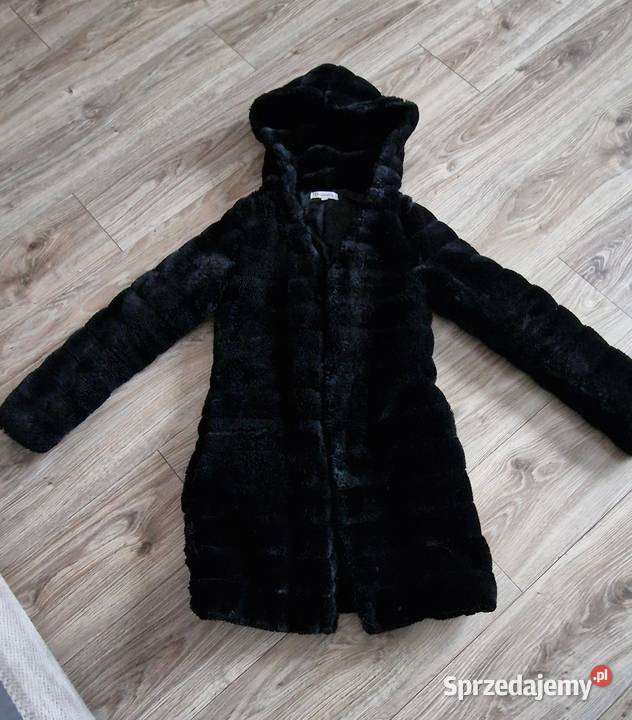 futro futerko płaszcz z futra z kapturem 36 S Kurtki i płaszcze małopolskie Kraków