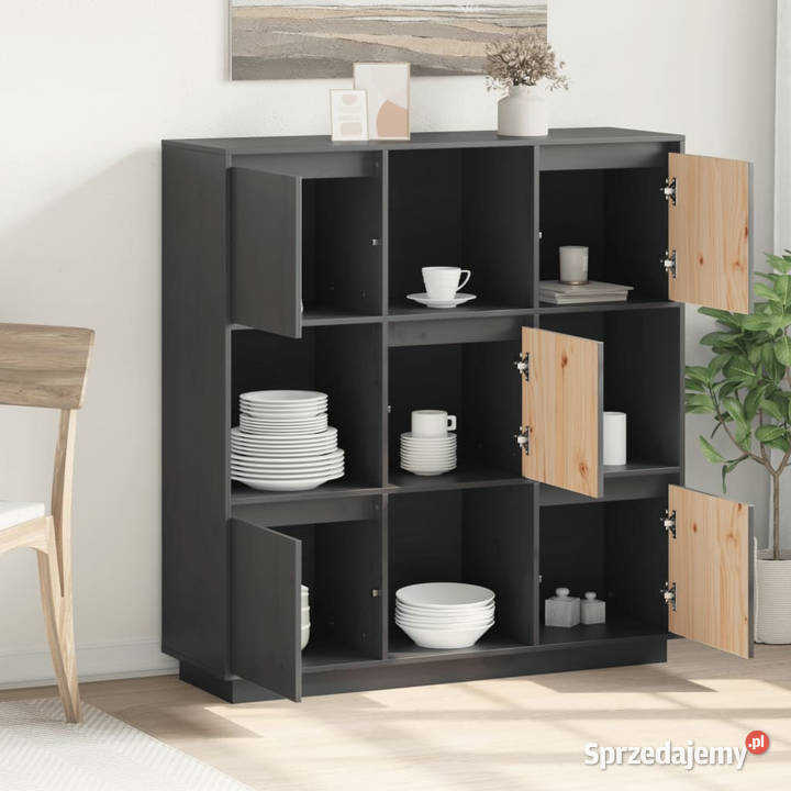Szafka szara 1105x35x117 lite drewno sosnowe