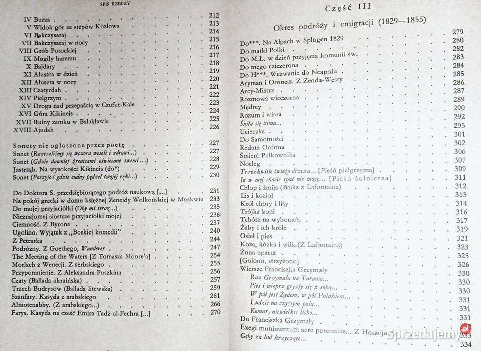 Wiersze Cz 1 Adam Mickiewicz Pozostałe Chełm sprzedam