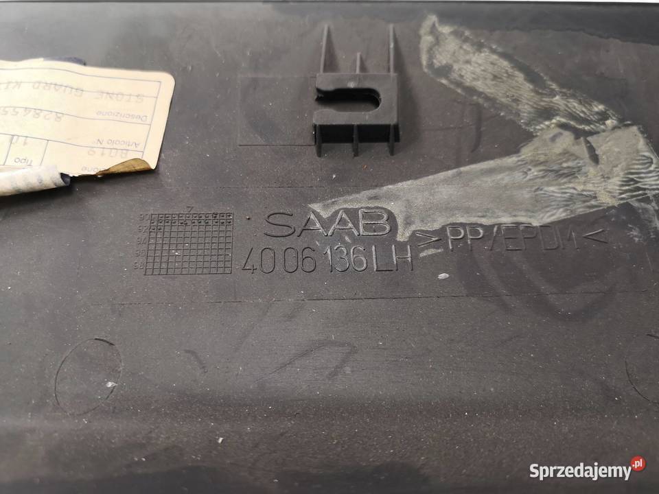 OSŁONA PROGU LEWY PRZÓD SAAB 9000 9297 ORYGINAŁ Progi