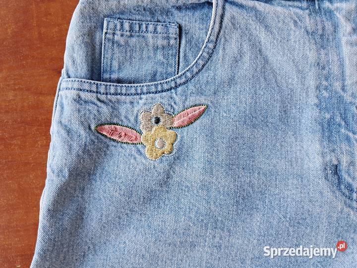 Szorty dżinsowe vintage haft bawełna 100 wysoki Kraków