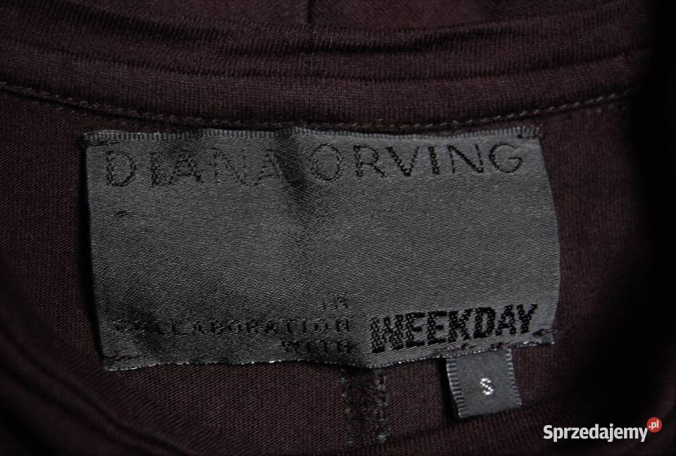 Diana Orving Weekday czarna bluzka design 36 S długi lubelskie Lublin