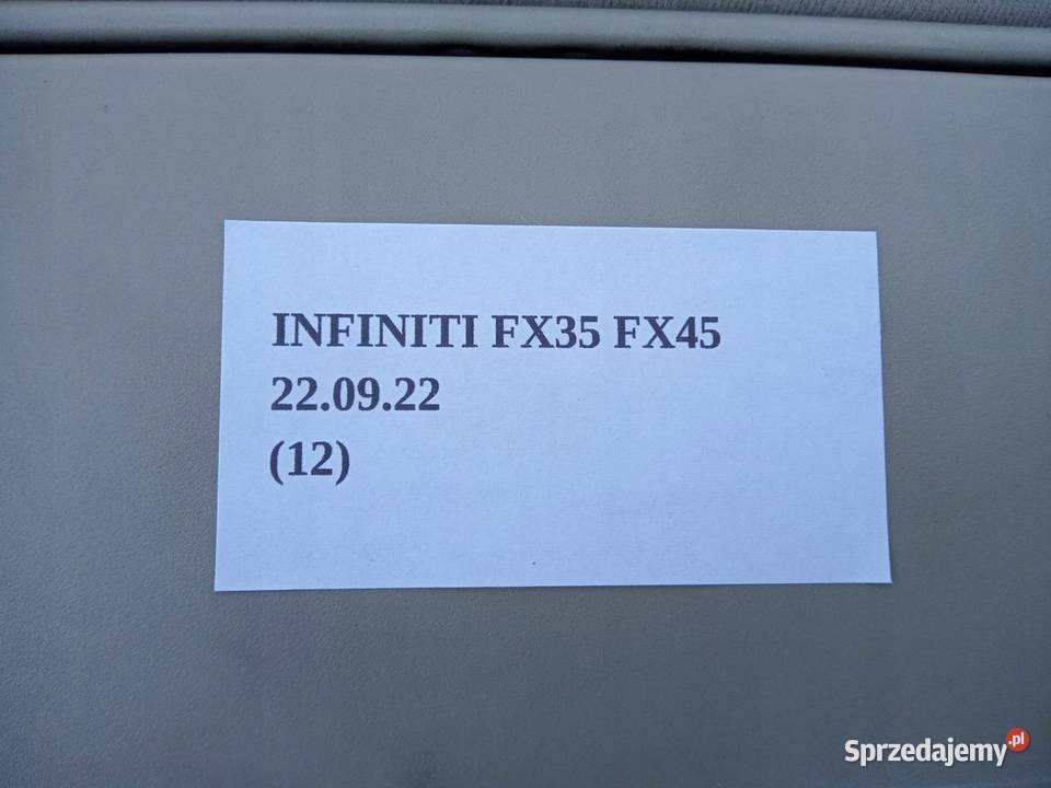 OSŁONA PRZECIWSŁONECZNA PL INFINITI FX35 FX45 Nowy Tomyśl