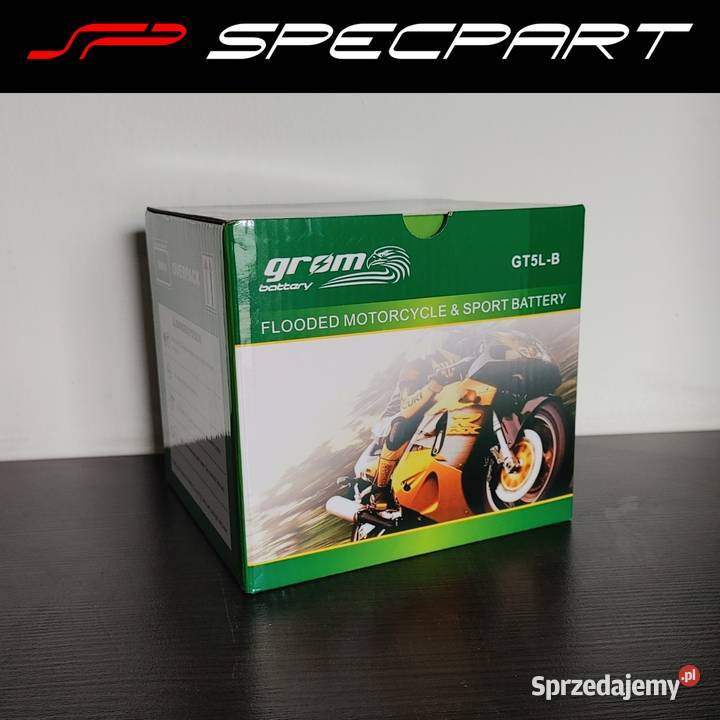 Akumulator motocyklowy GROM YB5LB 12V 5Ah 80A P Pozostałe Łódź