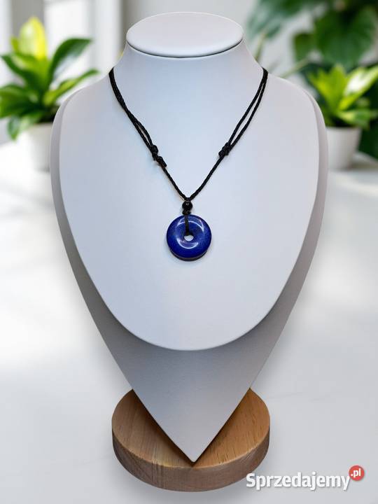 Zawieszka wisiorek z lapisu LAPIS LAZULI donut mazowieckie Warszawa