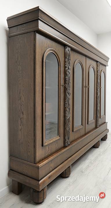 Dębowa biblioteka w stylu secesyjnym lata 30te Jerka