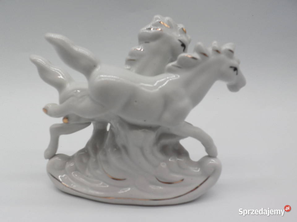 Piękna Porcelanowa Figurka Konie w Galopie Raszków sprzedam